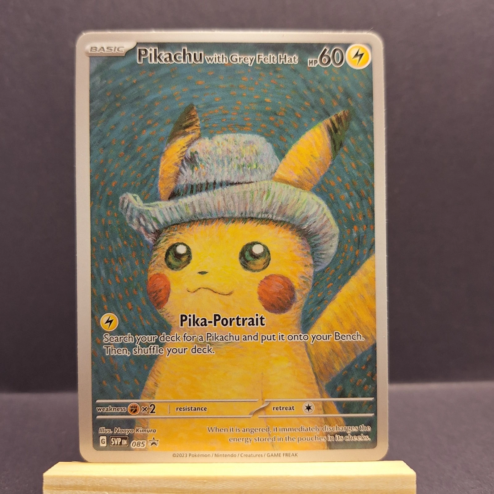 s-l1600 (1) Pokemon Pikachu with Grey Felt Hat SVP 085 Van Gogh - Image 1