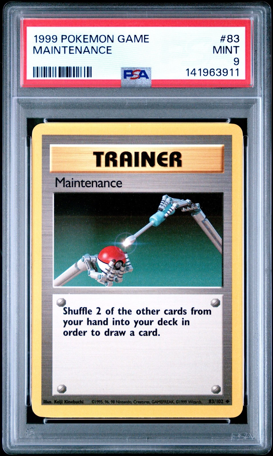 s-l1600 (1) 1999 POKEMON BASE SET UNLIMITED #83 MAINTENANCE PSA 9 - Image 1