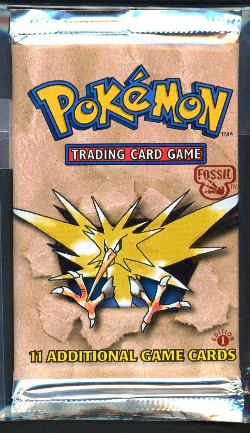s-l1600 (1) Pokemon Cards - Sealed 1st Edition Fossil Booster Pack - Zapdos Artwork - Image 1