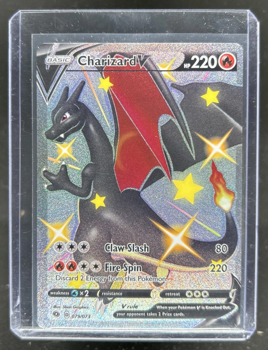 s-l1600 (1) 2020 Pokemon SWSH Champion's Path Charizard V Holo Full Art #079/073 - Image 1