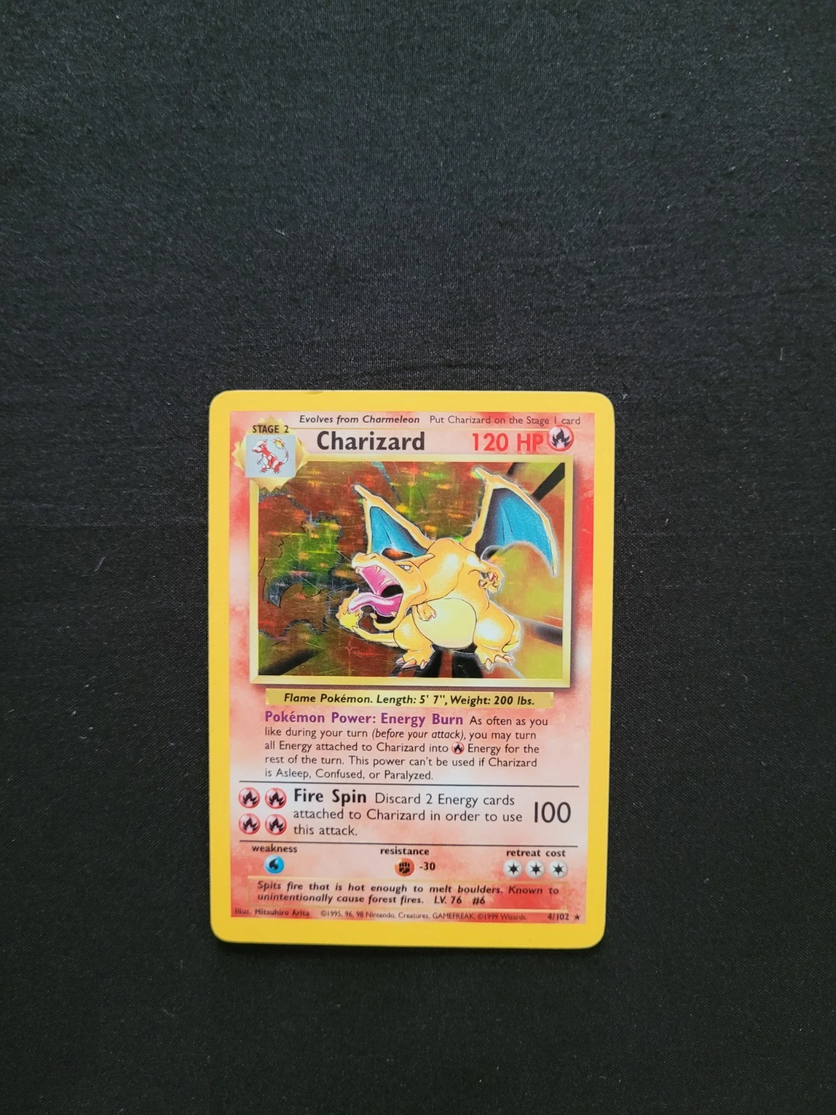 s-l1600 1999 Pokemon Charizard Base Set Unlimited Holo Rare 4/102 LP/MP+ Look at Pics!π₯ - Image 1