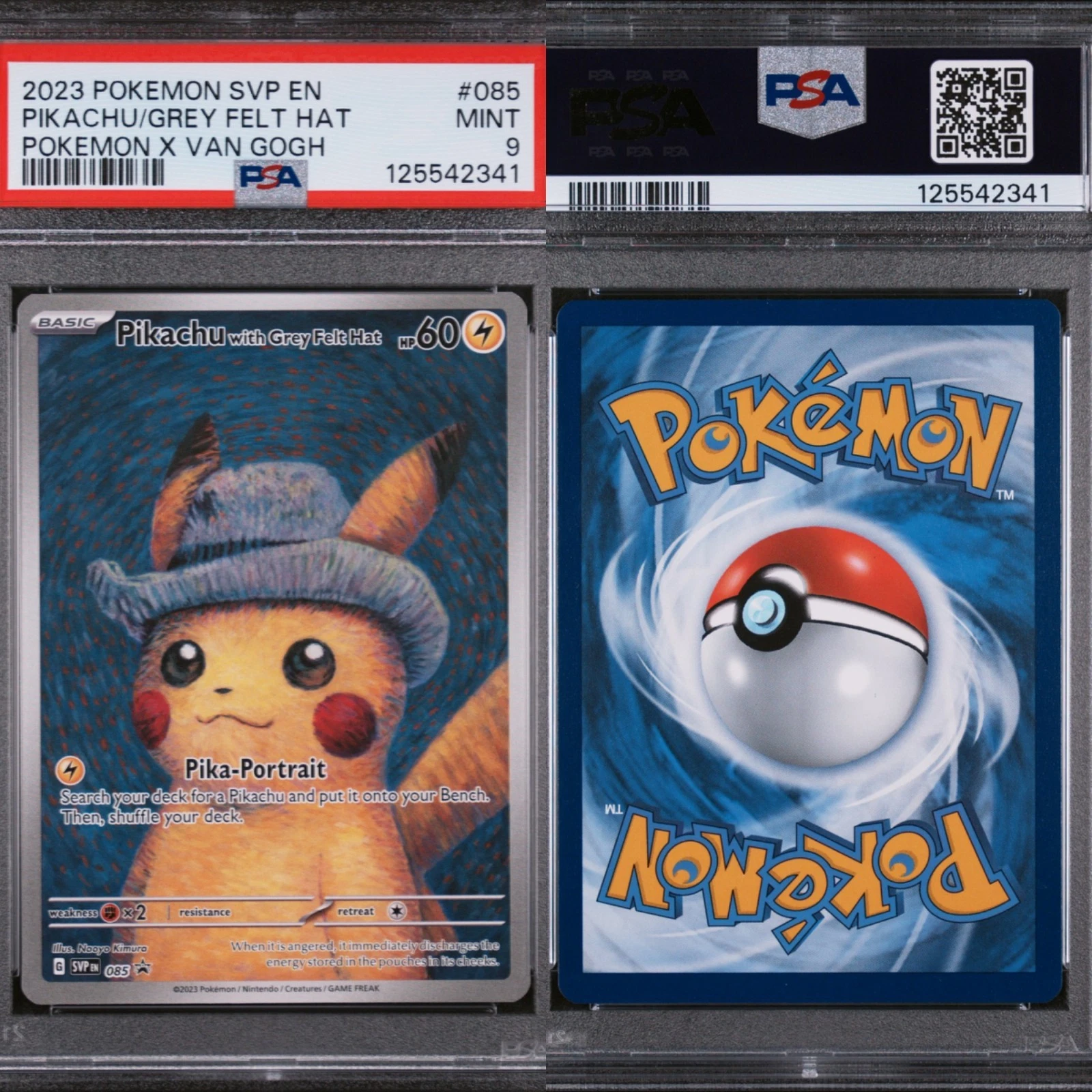 s-l1600 π₯ PSA 9 MINT VAN GOGH PIKACHU WITH GREY FELT HAT | SVP085 PROMO π₯ - Image 1