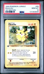 1999 POKEMON JUNGLE 1ST EDITION #60 PIKACHU PSA 10