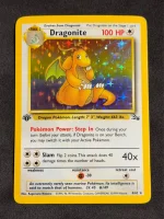 Pokemon TCG Fossil 1st Edition #4/62 Dragonite Holo Rare Beautiful Condition