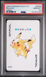 2000 POKEMON GOLD VERSION PLAYING CARDS JOKER #025B PIKACHU PSA 10