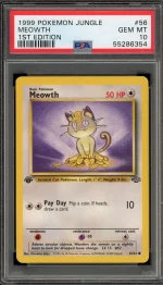 Pokemon Meowth Jungle 1st Edition #56 PSA 10 Gem Mint