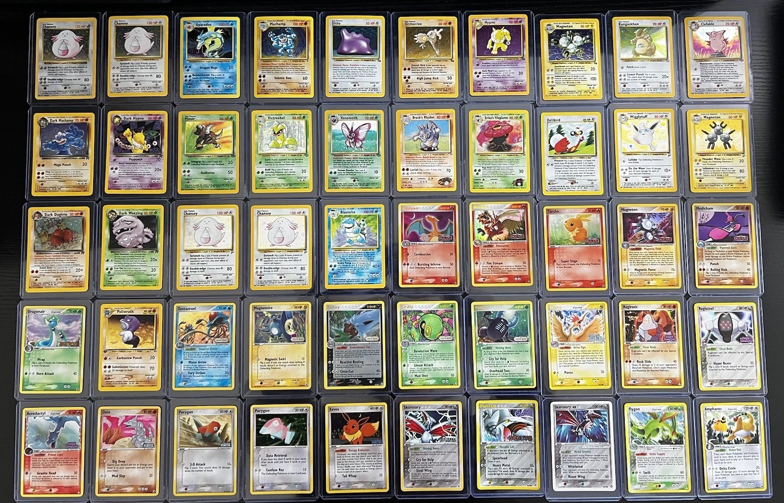s-l1600 Vintage Pokemon Card Binder WOTC Lot Holos 50 Total Shadowless Base Set 1st Ed - Image 1