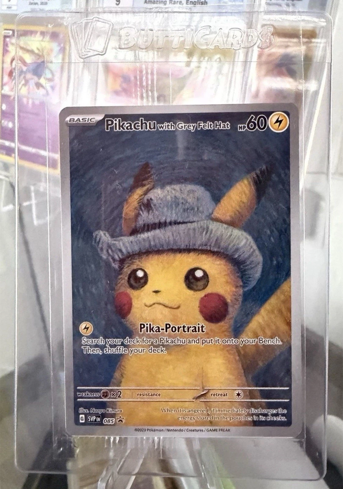 s-l1600 Pokemon Van Gogh: Pikachu with Grey Felt Hat - 085 Promo Card - SEALED- - Image 1