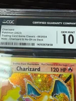 CGC GEM MINT 10 Pokemon TCG Charizard 003/034 Trading Card Game Classic Holo - Image 2