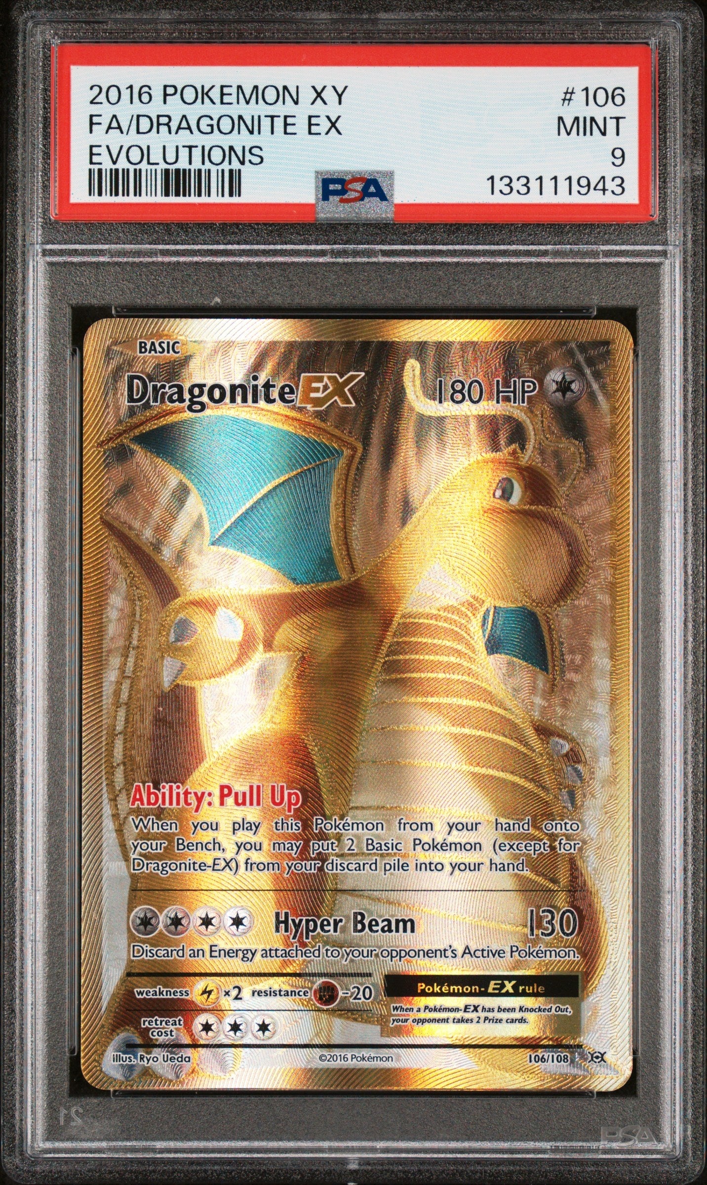 yBjaEPMNUU-wsz1kkKJSsg.jpg 2016 Pokemon Xy Evolutions 106 Fa/Dragonite Ex Evolutions - PSA 9 - Image 1